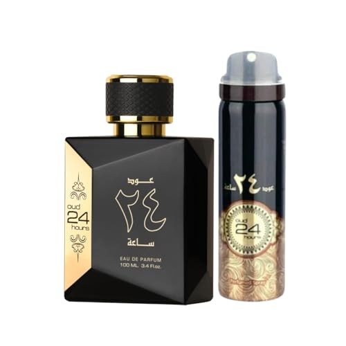 Ard Al Zaafaran Oud 24 Hours by Ard Al Zaafaran EAU DE PARFUM SPRAY 3.4 OZ & DEODORANT 1.7 OZ for UNISEX