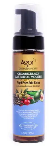 Agor Organic Black Castor Oil Hair Mousse (200ml)